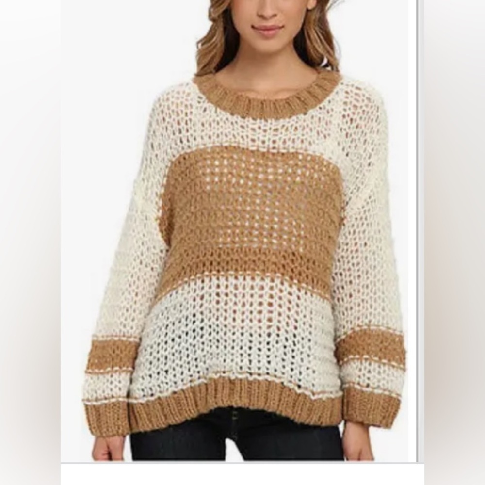 Free people Monaco striped sweater wool blend Small